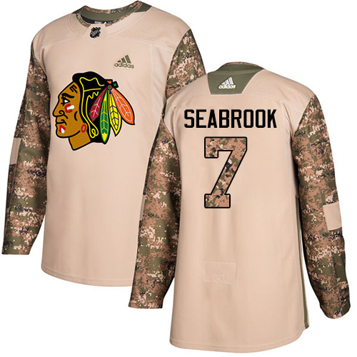 Adidas Blackhawks #7 Brent Seabrook Camo Authentic Veterans Day Stitched NHL Jersey